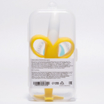 3780372 Детская зубная щетка,  прорезыватель - массажер «Банан», на присоске, с ограничителем,