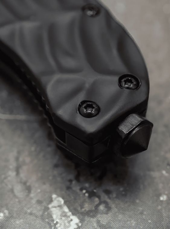 Складной нож тактический BOKER Черный с рельефной рукоятью