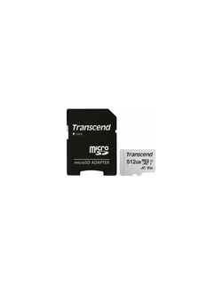 Карта памяти Micro SecureDigital 512Gb Transcend Class10 TS512GUSD300S-A + adapter