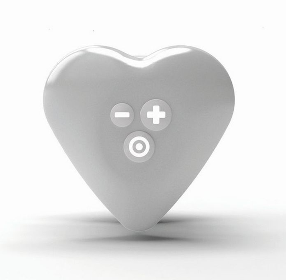 Компактный вибромассажёр Hearts Desire (Цвет: розовый с белым)