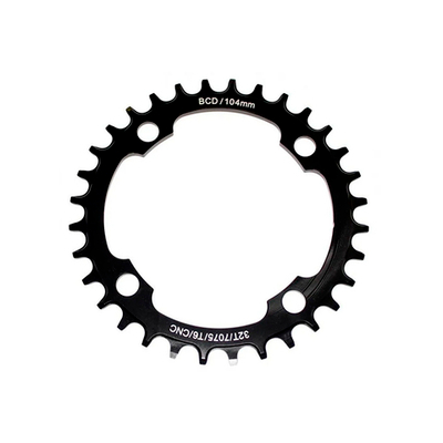 Звезда передняя NARROW WIDE 34Т, BCD104MM, фрезеров AL7075, чёрная.МТВ-03 34Т