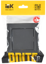 BRITE Выключатель 1-клавишный 10А в сборе ВСР10-1-0-БрГ графит IEK