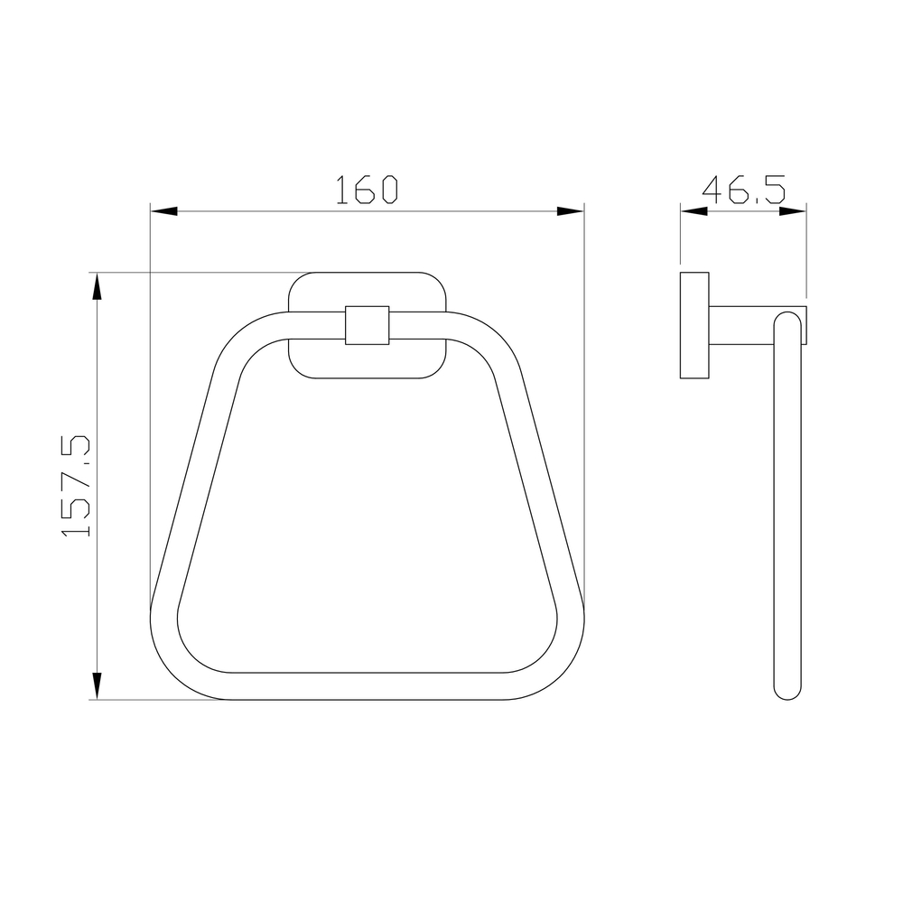 Кольцо для полотенец WONZON & WOGHAND GRAFFITY, Брашированное золото (WW-9313-BG)