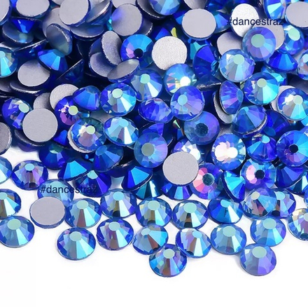 Стразы клеевые, Light sapphire AB, P44, SS16, 1440, (F2)