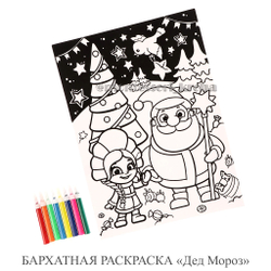 БАРХАТНАЯ РАСКРАСКА «Дед Мороз»