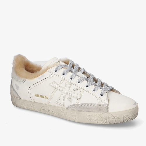 Кожаные кеды Premiata Steven-d 7608M на меху