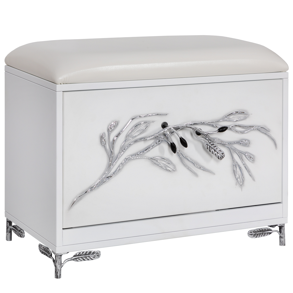 Банкетка Oliva Branch (Олива Бранч) Айс Античное серебро