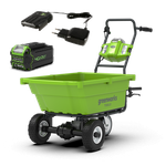 Аккумуляторная самоходная садовая тележка Greenwork G40GCK4, 7400007UB	,40v, 106 л, АКБ 4 А·ч и ЗУ