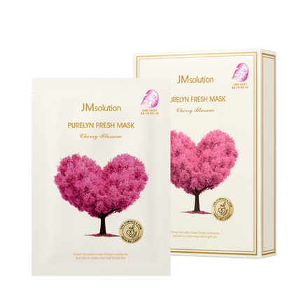 JM SOLUTION Тканевая маска для выравнивания тона с сакурой Purelyn Fresh Mask Cherry Blossom 30 мл.