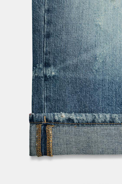 ZARA ДЖИНСОВЫЕ ШОРТЫ TRF СО СРЕДНЕЙ ПОСАДКОЙ, СИНИЙ