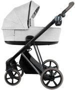 Детская коляска Roan Sol Vintage Luxury 2.0 3 в 1 с автокреслом Pituso Santiso Pro PIX/50/L Pixel/Light/Black/руч.Cappuccino