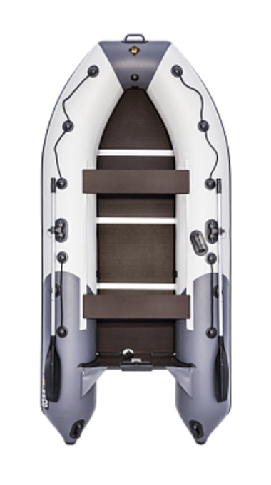 Лодка ПВХ Ривьера Компакт 3400 СК "Комби" светло-серый/графит