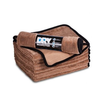 Dry Monster – Коричневая микрофибра для сушки с оверлоком 50x60см 560гр/м