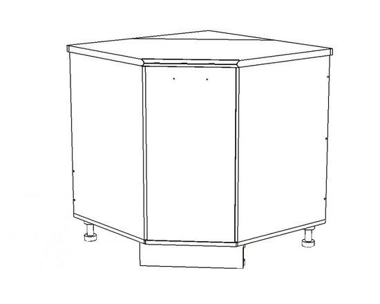 Стол кухонный  угловой ТОКИО-1  левый  /829*820*829/