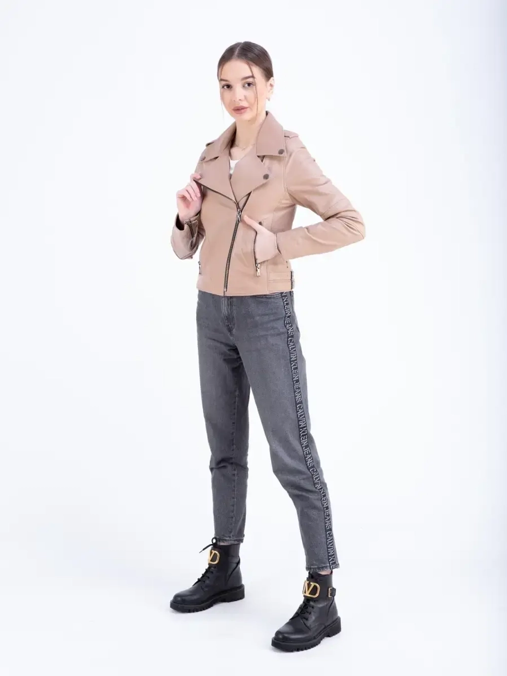 Косуха кожаная куртка женская Турция