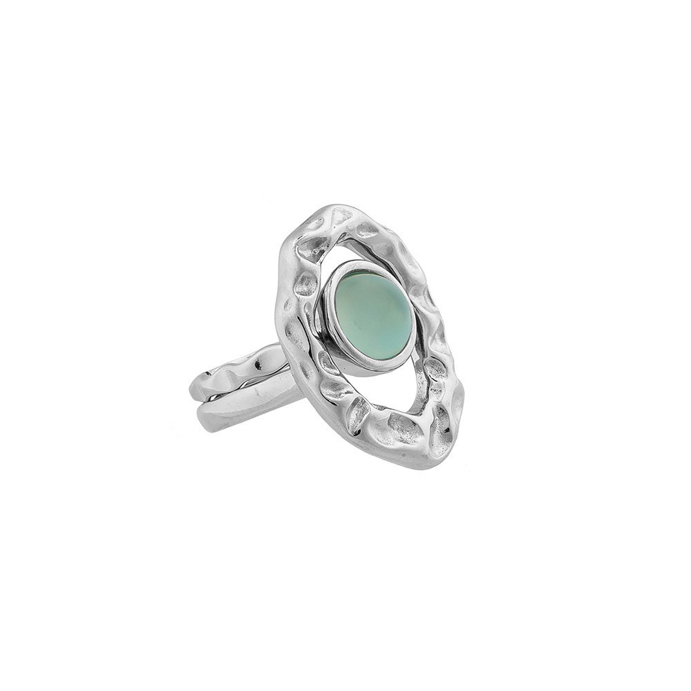 Кольцо двойное Possebon Blue Sky Agate 17.2 мм K7158.21/17.2 BL/S