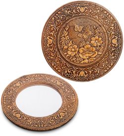 Народные промыслы BST-221/ 3 Зеркало «Бабочки» (береста)