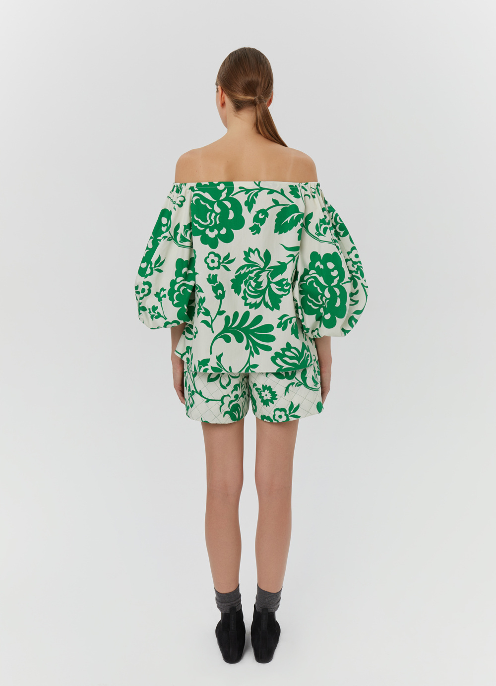 Шорты стёганые, зелёный