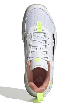 Женские Кроссовки теннисные Adidas AvaFlash - cloud white/core black/lucid lemon