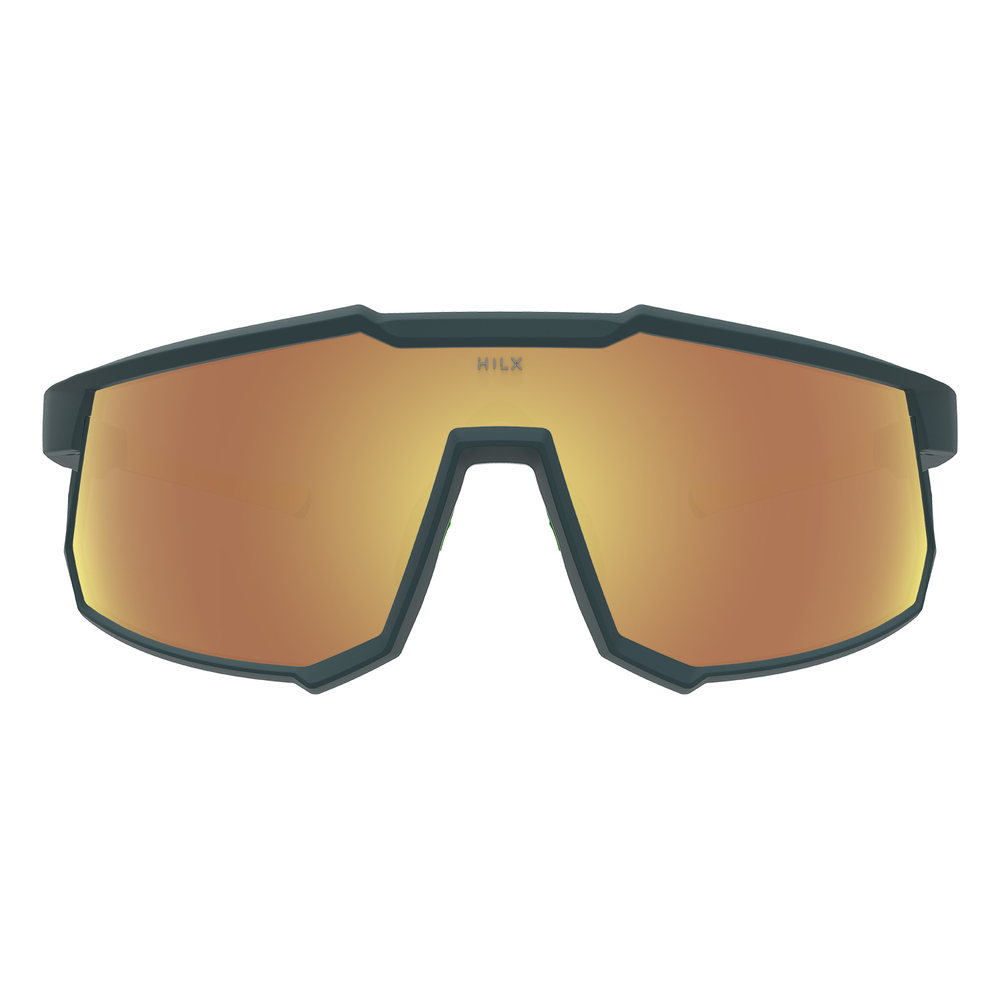 Спортивные очки HILX Big Head / Matt Green Yellow / Gold Lens