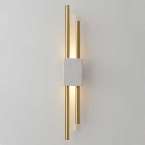 Настенный светодиодный светильник Crystal Lux CARTA AP6W LED WHITE/BRASS