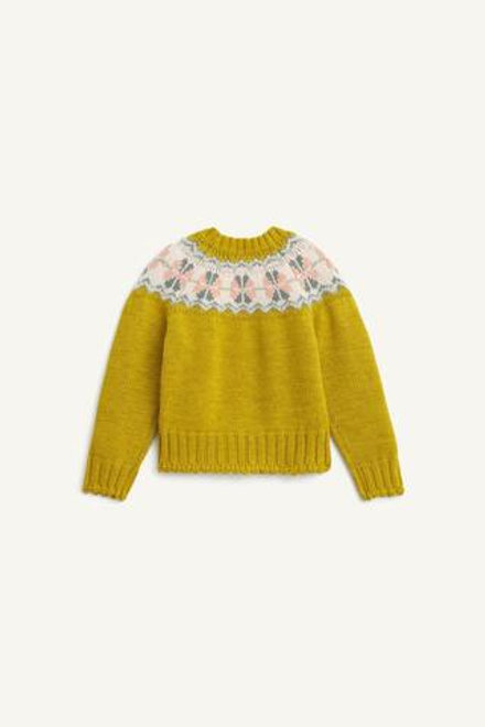 ZARA СВИТЕР С КОНТРАСТНЫМ ПРИНТОМ, ЛАЙМОВЫЙ