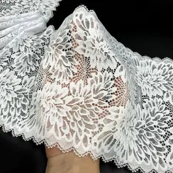 Кружево эластичное белое 17,5 см, Китай