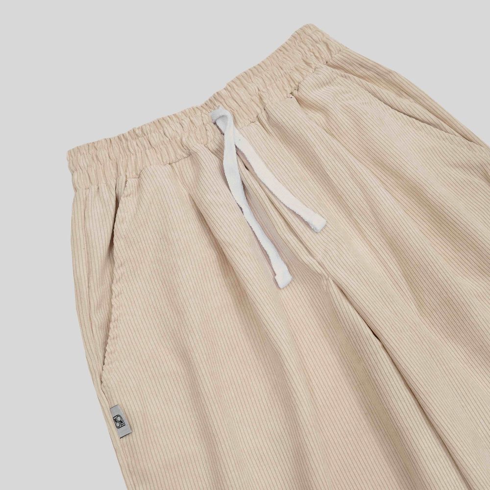 Брюки One Two Velvet Baggy Pants Turtledove бежевые