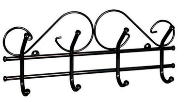Вешалка "АЖУР 4" 485*200*75 мм. черная (39684) Не заказывать