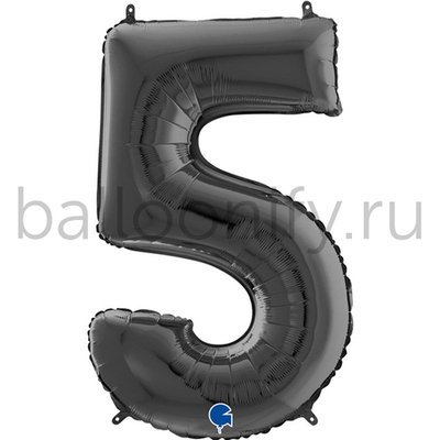 Шар ЦИФРА 5 Black 40" 102 см