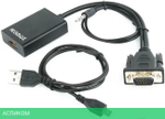 Адаптер Cablexpert A-VGA-HDMI-01 HDMI/VGA/3.5 мм jack (+ USB для питания)