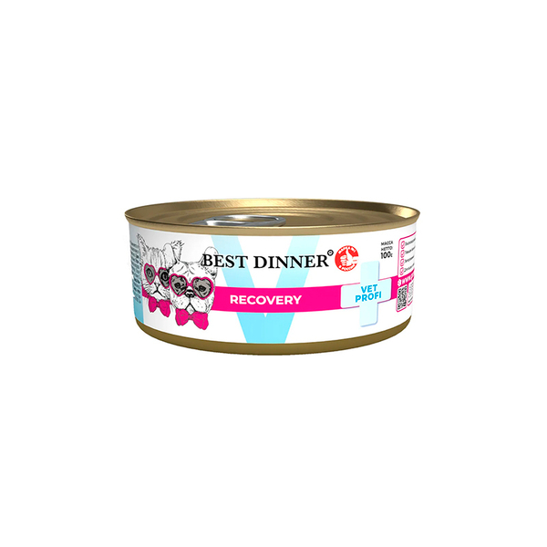 Консервы Best Dinner Recovery 100г для собак и кошек при истощении,восстановлении(Рекавери)