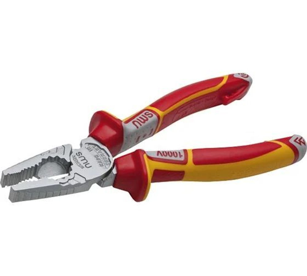 NWS Пассатижи диэлектр. CombiMax 1000В VDE 205 мм, покрытие Crom, рукоятки SoftGripp