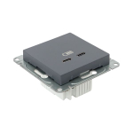 Механизм розетки USB-C - 2шт, графит Эпика EKF