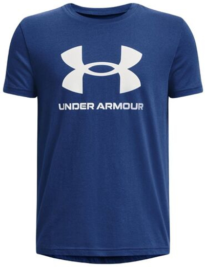 Детская теннисная футболка Under Armour Sportstyle Logo Short Sleeve - Blue