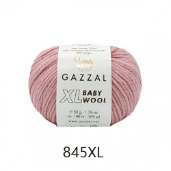 Пряжа Baby Wool XL 50 г, 100м, 40%акрил, 40%шерсть мериноса, 20%кашемир, 40%акрил (цена за 1 шт)