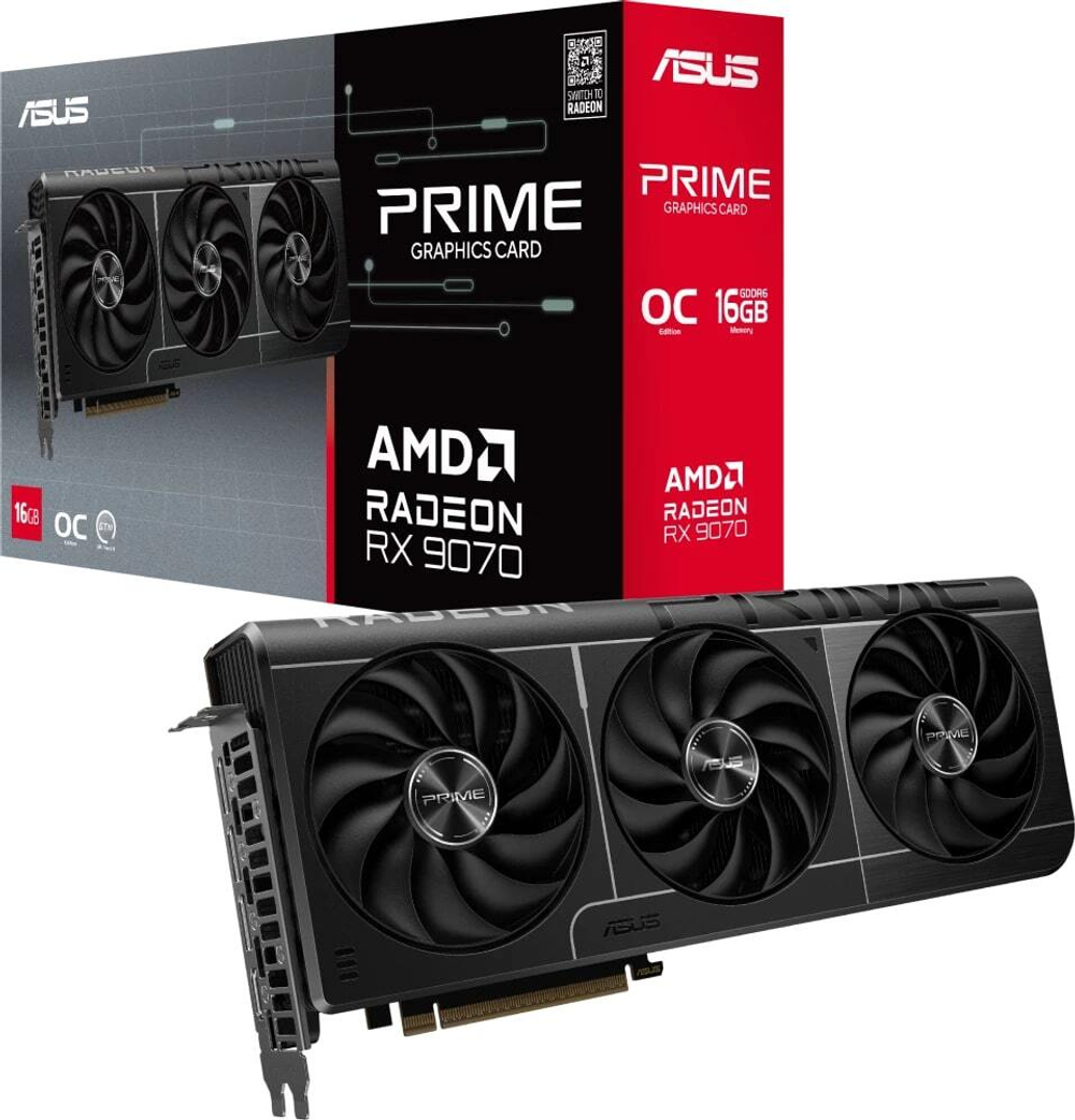 Видеокарта PCI-E ASUS Radeon RX 9070 PRIME OC (PRIME-RX9070-O16G)