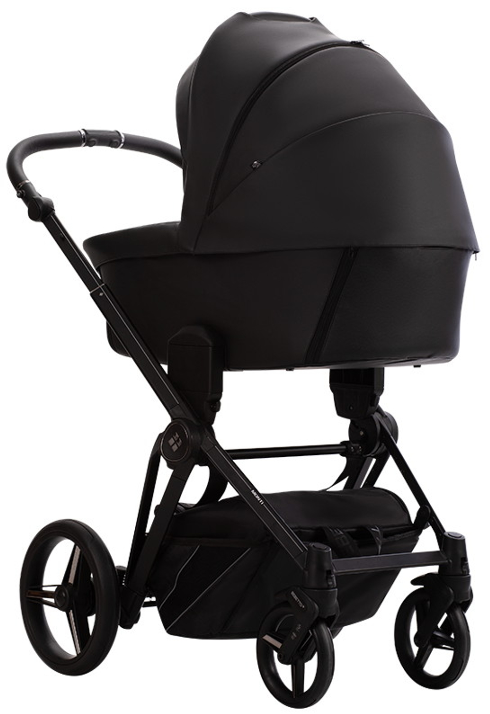 Детская коляска Bebetto Monti Pro 3 в 1 с автокреслом Avionaut Cosmo 01 Dark (черная кожа)