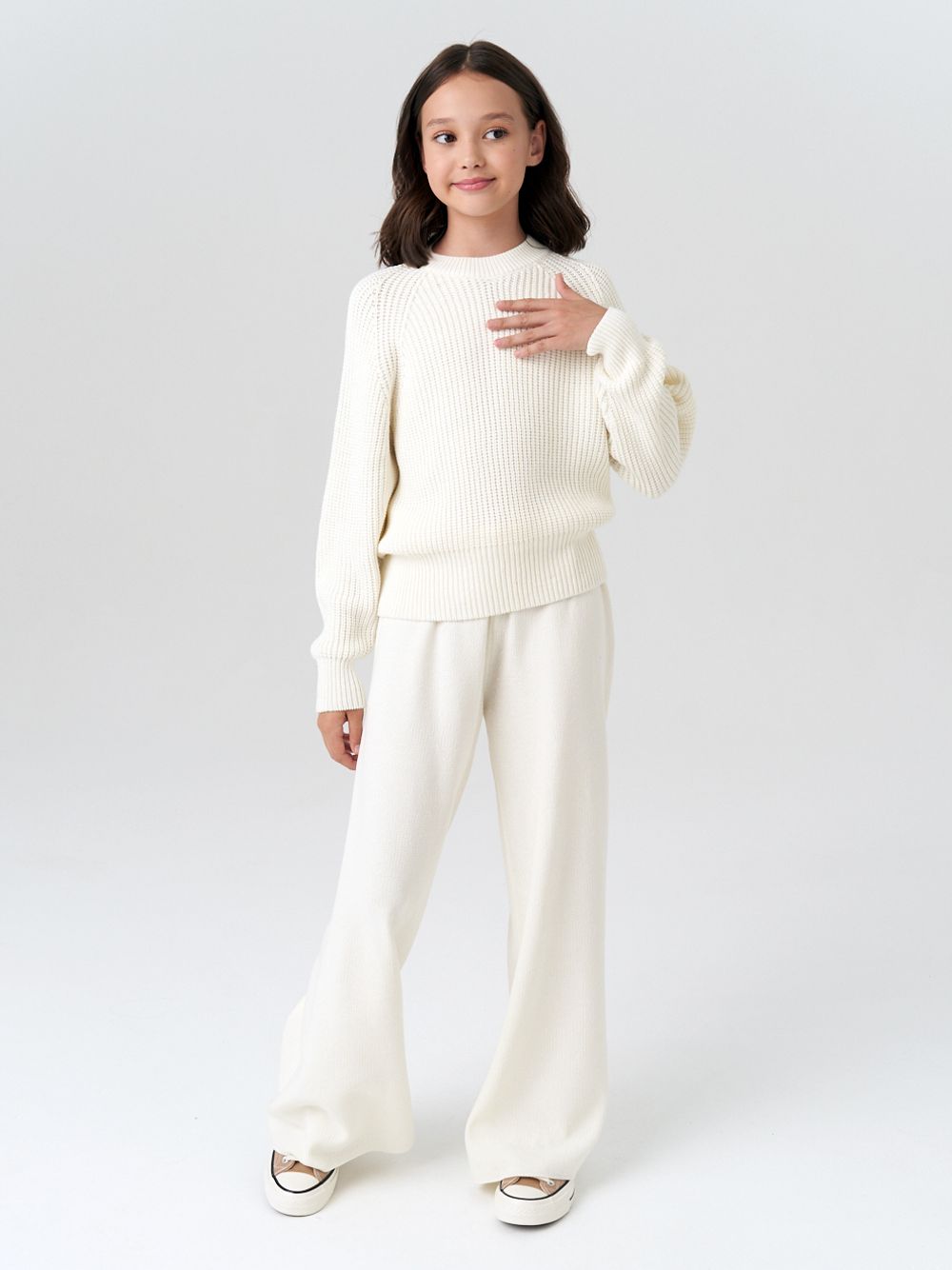 Джемпер для девочки AT1001 молочный