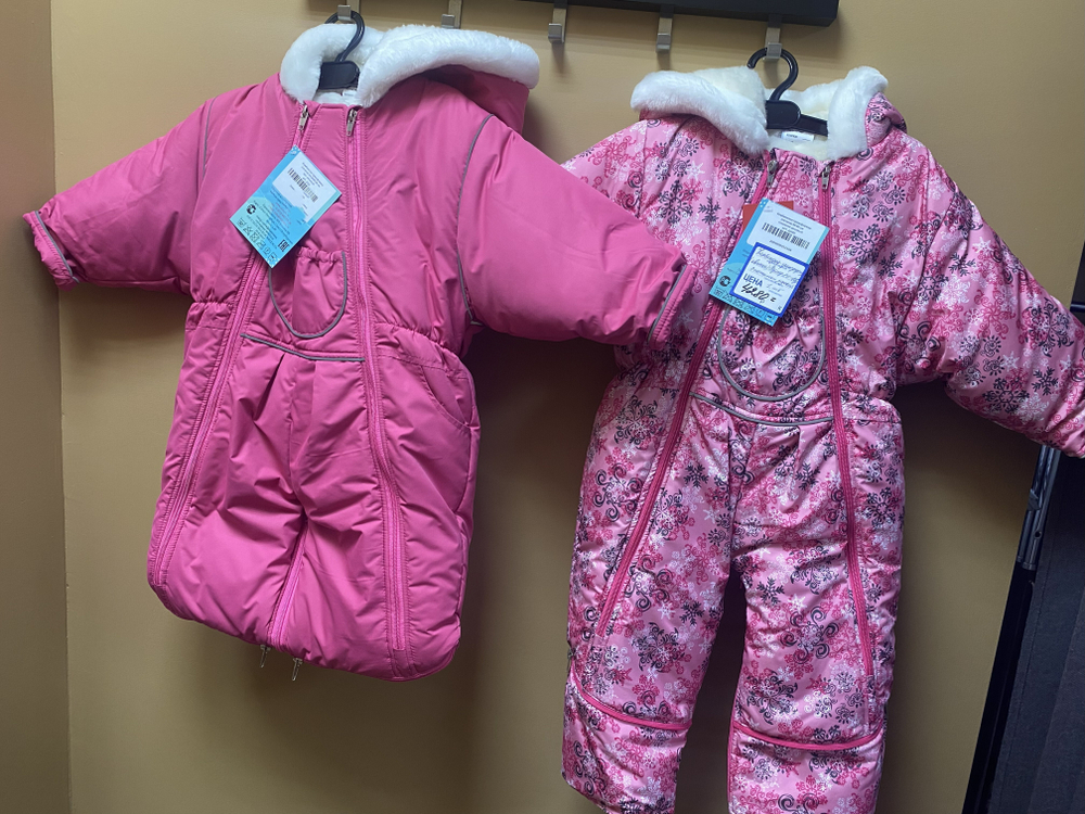 Комбинезон-трансформер зимний на овчине, размер на рост 80-86 см