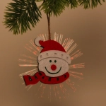 Сувенир с подсветкой «Снеговик в колпачке» 10 см