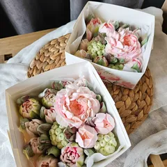 Зефир цветы «Пион розовый» / 16*16 см