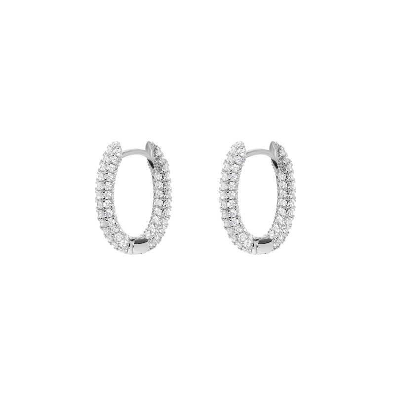 Серьги-кольца Блестящее Ю Амальфи – Серебро