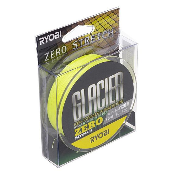 Шнур GLACLER ZERO-120M 1,0/d-0.165mm yellow Ryobi