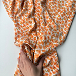 Вискоза (штапель) Оранжевые герберы