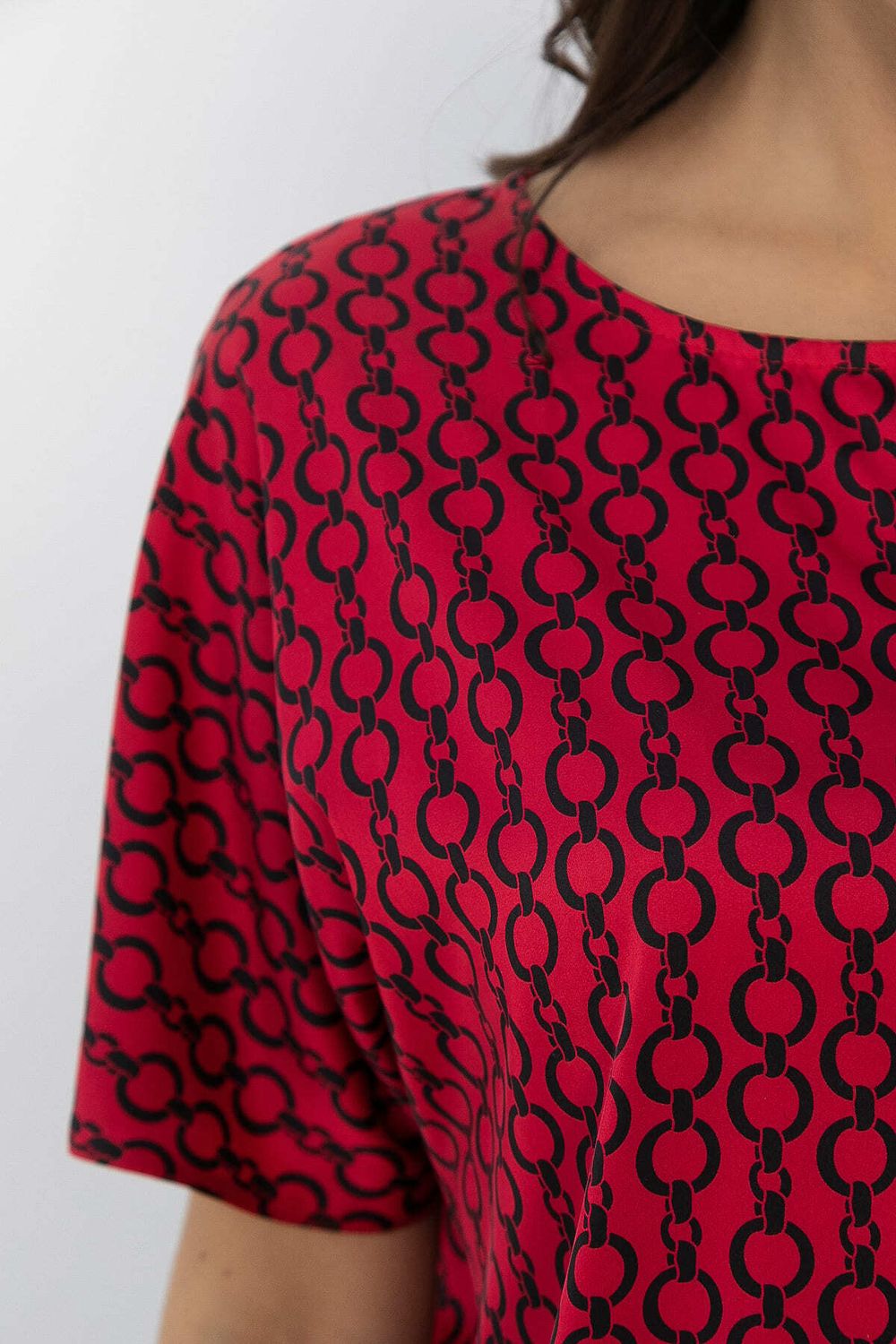 Блуза Морган (красная/цепи) Б14087-16М LT Collection