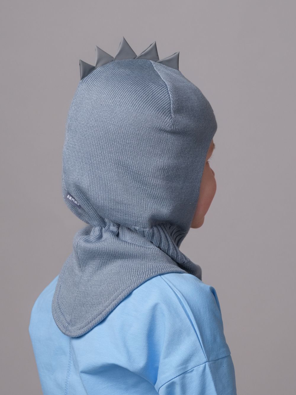 Шлем весенний/осенний вязаный (Джинс) ОРЕО