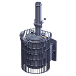 Печь для бани Авангард ЗК 40 (П2) Ураган в сетке Тюльпан