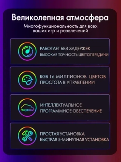 4 полосы светодиодная лента с адаптивной подсветкой для мониторов 27" Skydimo AmbiLight