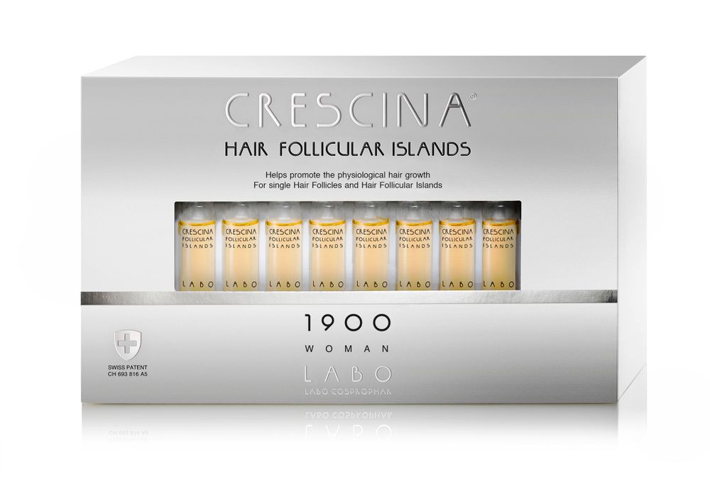 Crescina HFI Hair Follicular Islands 1900 Лосьон для стимуляции роста волос, для женщин (20 ампул по 3,5 мл)